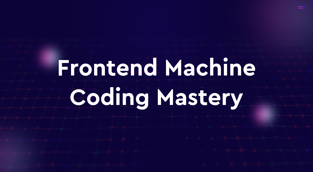 Frontend Machine Coding Mastery: Building Interactive UI Components