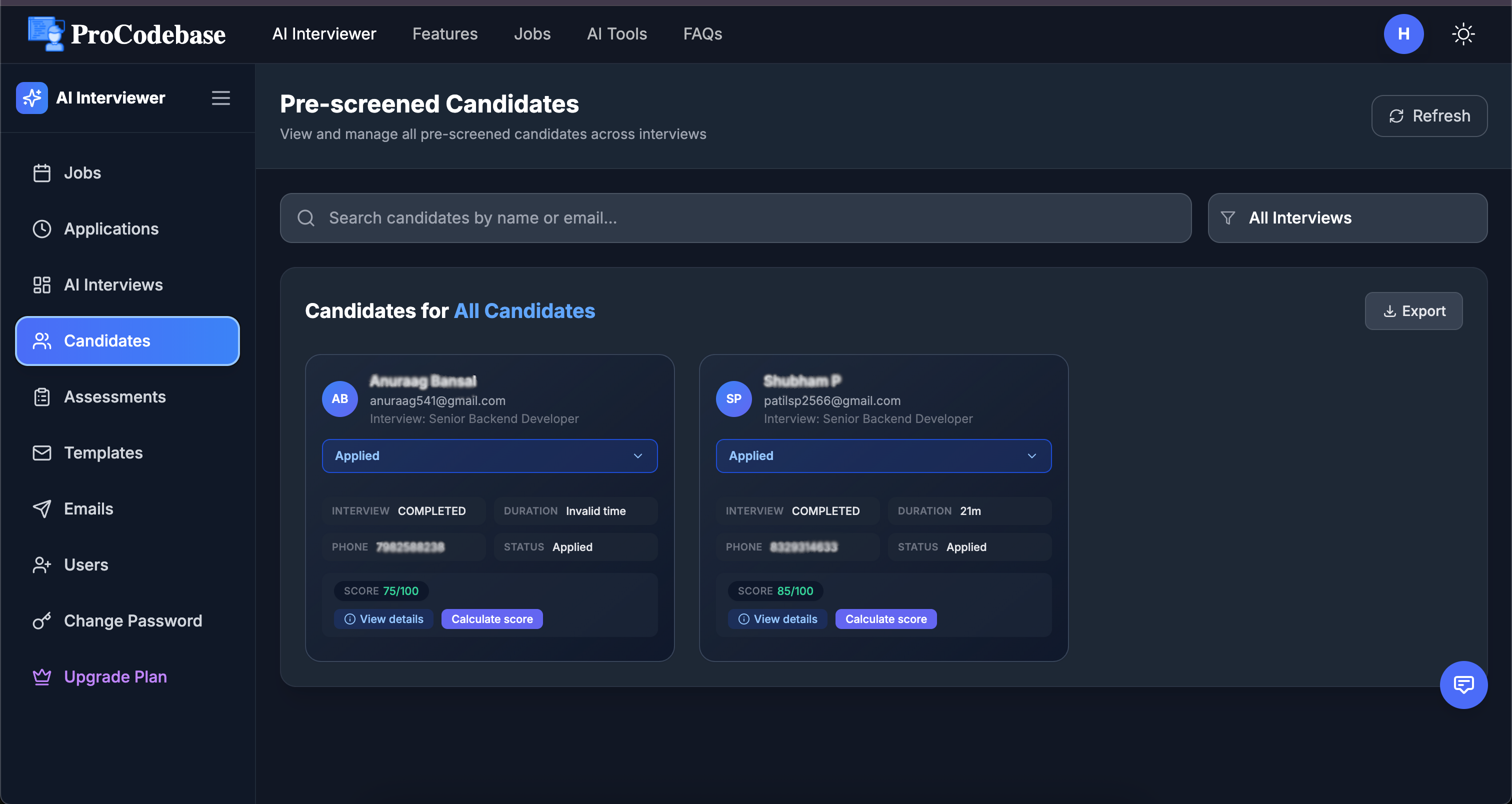 AI-Powered Prescreening